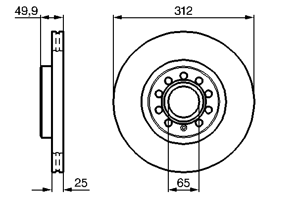 Тормозной диск BOSCH 0 986 479 058