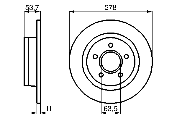 Тормозной диск BOSCH 0 986 479 070