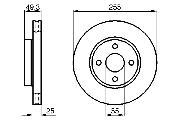 Тормозной диск BOSCH 0 986 479 084