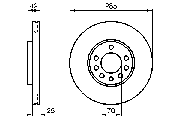 Тормозной диск BOSCH 0 986 479 107