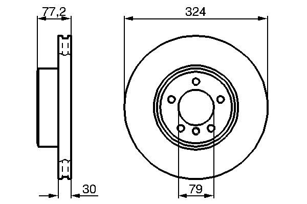Тормозной диск BOSCH 0 986 479 115