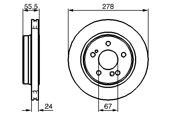 Тормозной диск BOSCH 0 986 479 133