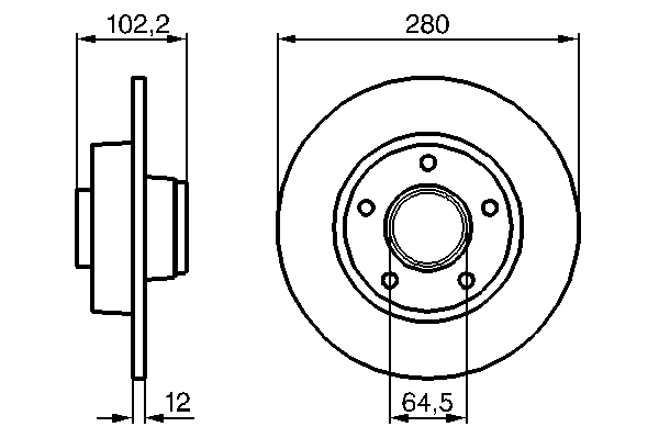 Тормозной диск BOSCH 0 986 479 144