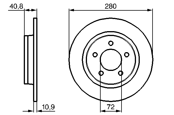 Тормозной диск BOSCH 0 986 479 181