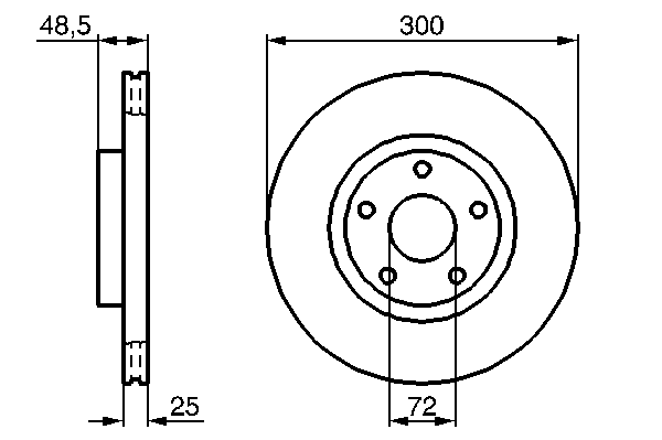 Тормозной диск BOSCH 0 986 479 183