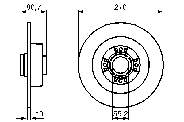 Тормозной диск BOSCH 0 986 479 196