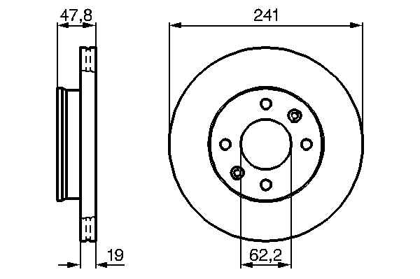 Тормозной диск BOSCH 0 986 479 206