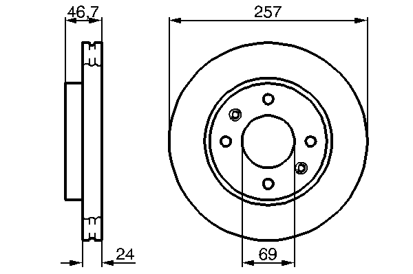 Тормозной диск BOSCH 0 986 479 207
