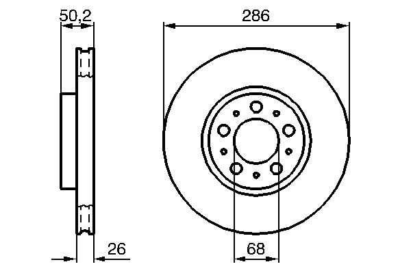 Тормозной диск BOSCH 0 986 479 210