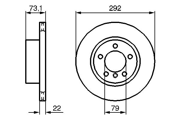 Тормозной диск BOSCH 0 986 479 214