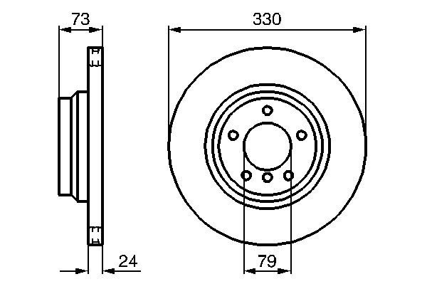 Тормозной диск BOSCH 0 986 479 215