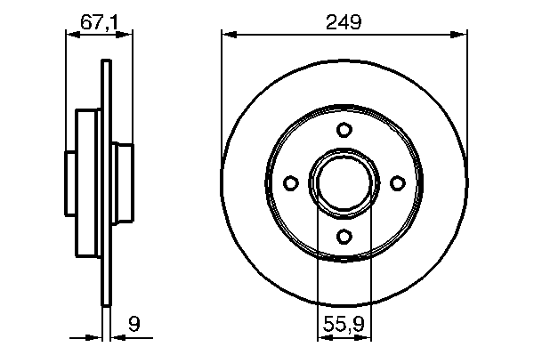 Тормозной диск BOSCH 0 986 479 219