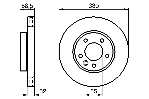 Тормозной диск BOSCH 0 986 479 250