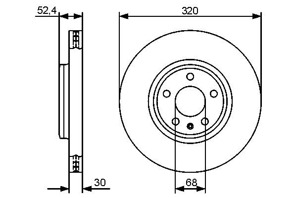 Тормозной диск BOSCH 0 986 479 468