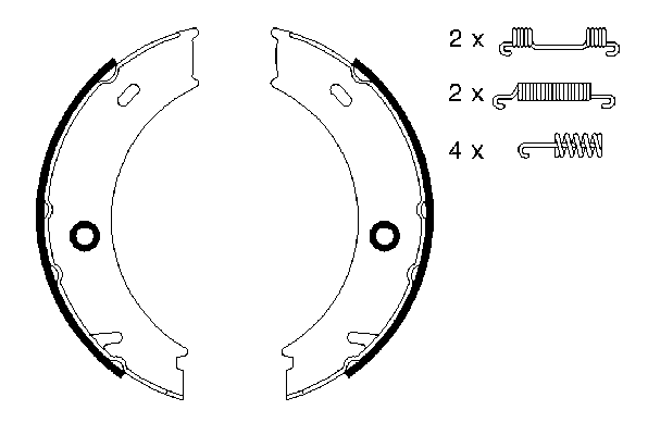 Гальмівні колодки ручника BOSCH 0 986 487 611