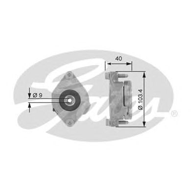 Натяжной ролик поликлинового ремня GATES T38147