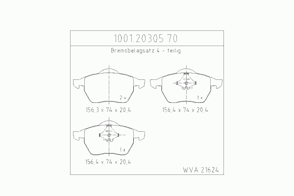 Тормозные колодки ZIMMERMANN 1001.20305.70