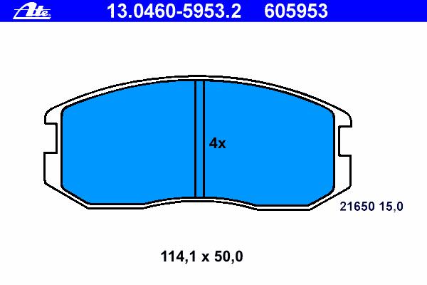 Тормозные колодки ATE 13.0460-5953.2