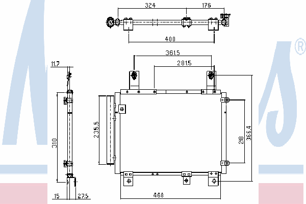 Радиатор кондиционера NISSENS 940046
