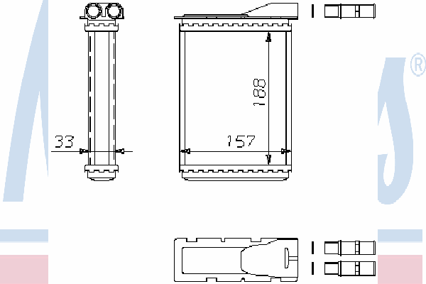 Радиатор отопителя NISSENS 73359