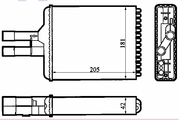 Радиатор отопителя NISSENS 72656