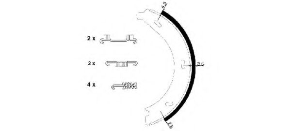 Тормозные колодки ручника PAGID H9165