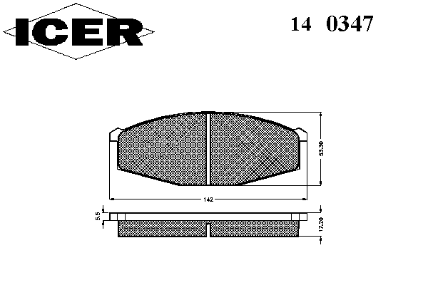 Тормозные колодки ICER 140347
