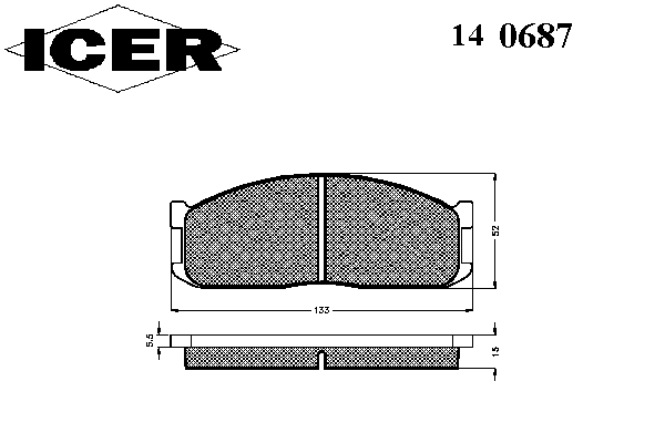 Тормозные колодки ICER 140687