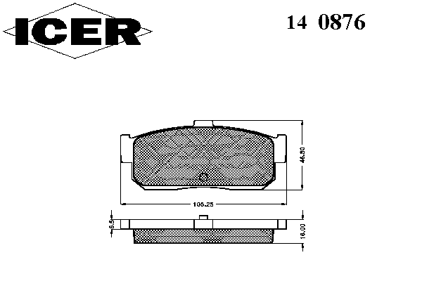 Тормозные колодки ICER 140876