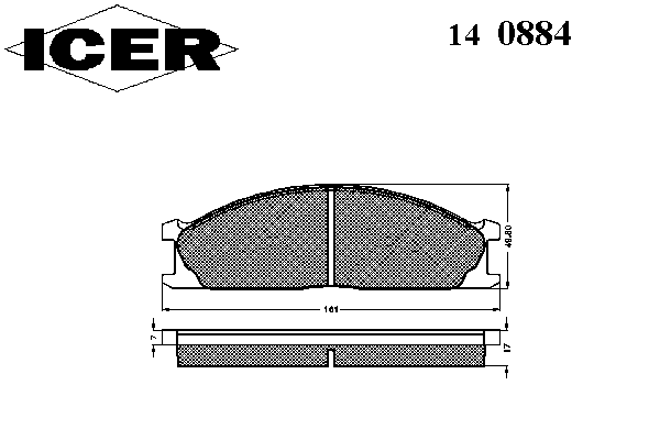 Тормозные колодки ICER 140884