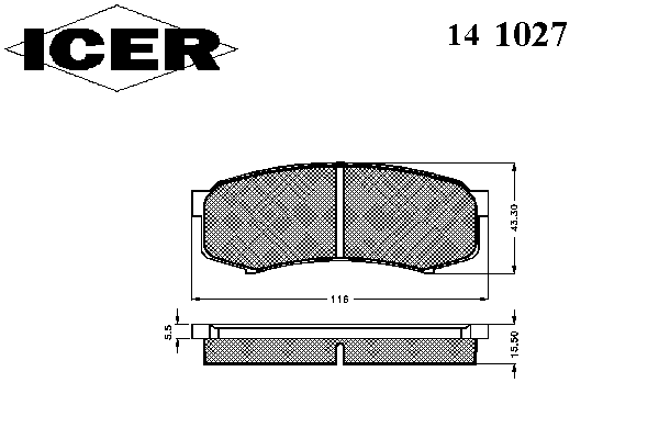 Тормозные колодки ICER 141027