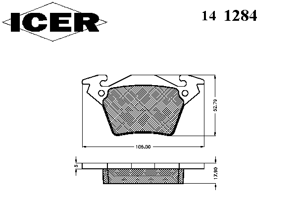 Тормозные колодки ICER 141284