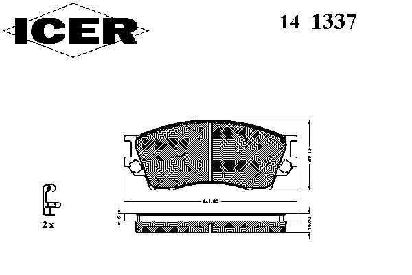 Тормозные колодки ICER 141337