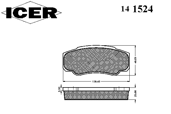 Тормозные колодки ICER 141524