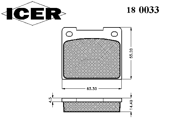 Тормозные колодки ICER 180033