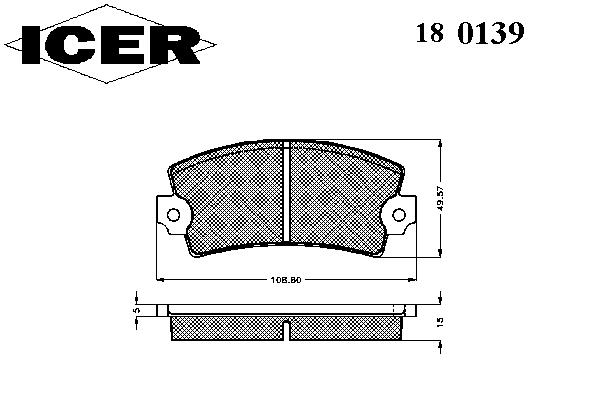 Тормозные колодки ICER 180139