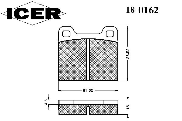 Тормозные колодки ICER 180162