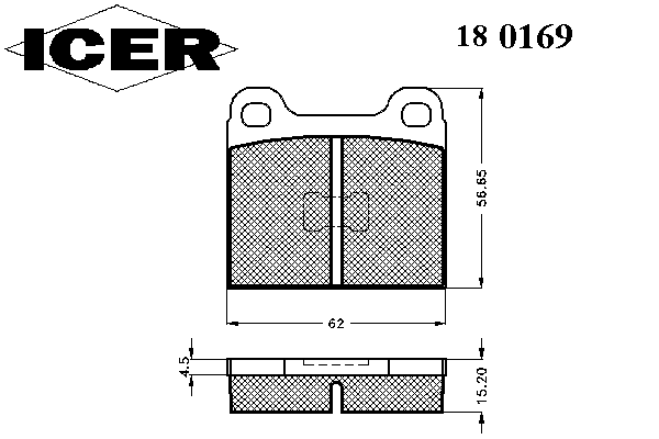 Тормозные колодки ICER 180169
