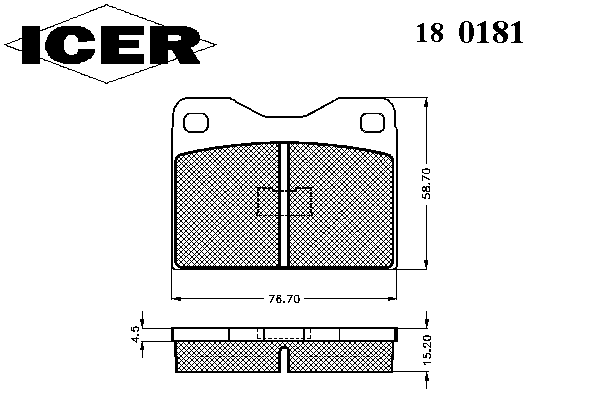 Тормозные колодки ICER 180181