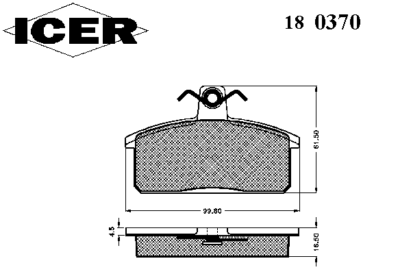 Тормозные колодки ICER 180370