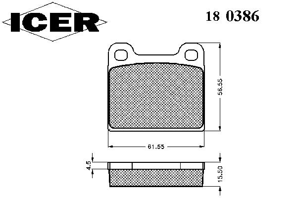 Тормозные колодки ICER 180386