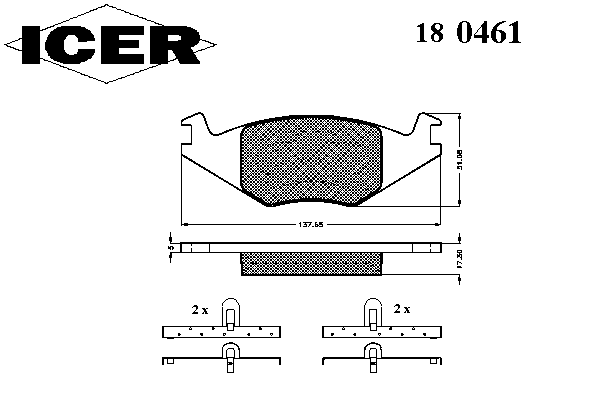 Тормозные колодки ICER 180461
