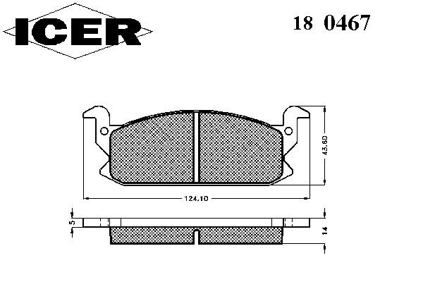 Тормозные колодки ICER 180467