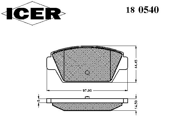 Тормозные колодки ICER 180540