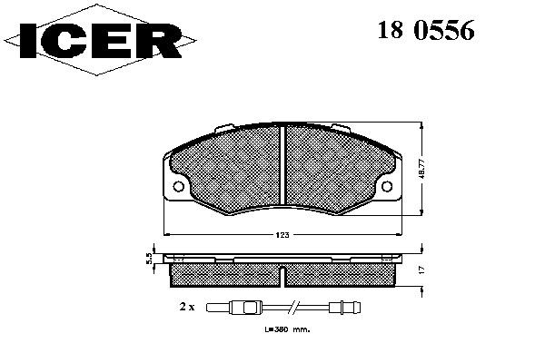Тормозные колодки ICER 180556