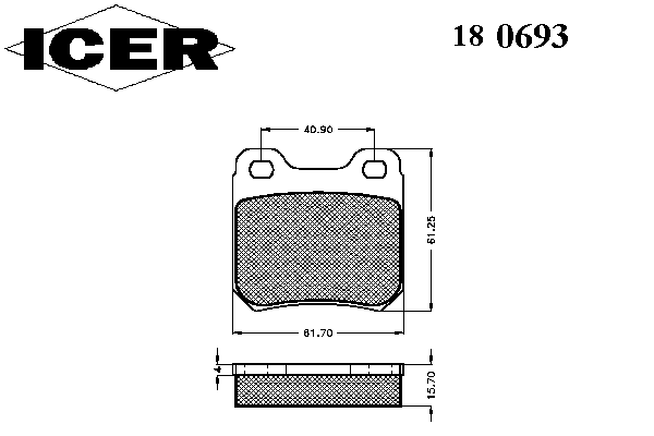 Тормозные колодки ICER 180693