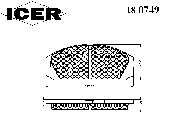 Тормозные колодки ICER 180749