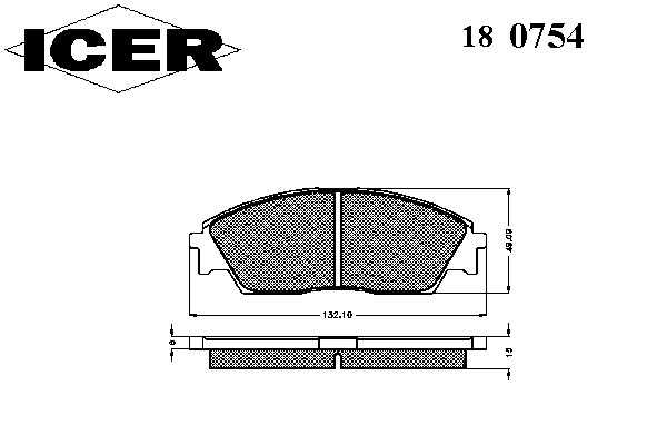 Тормозные колодки ICER 180754