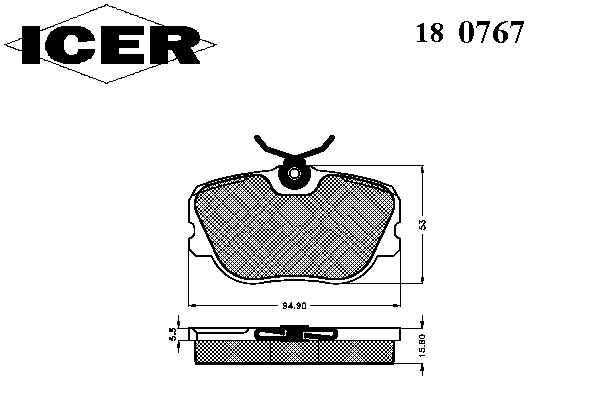 Тормозные колодки ICER 180767