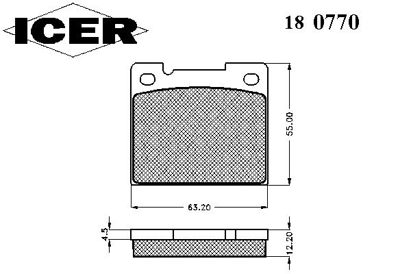 Тормозные колодки ICER 180770
